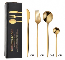 Stainless steel cutlery set, knife, fork and spoon